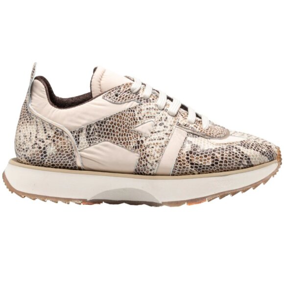 Designer Euro Sneaker. ART snake print chunky sole 5.5, 6 cream NWT - Picture 2 of 3